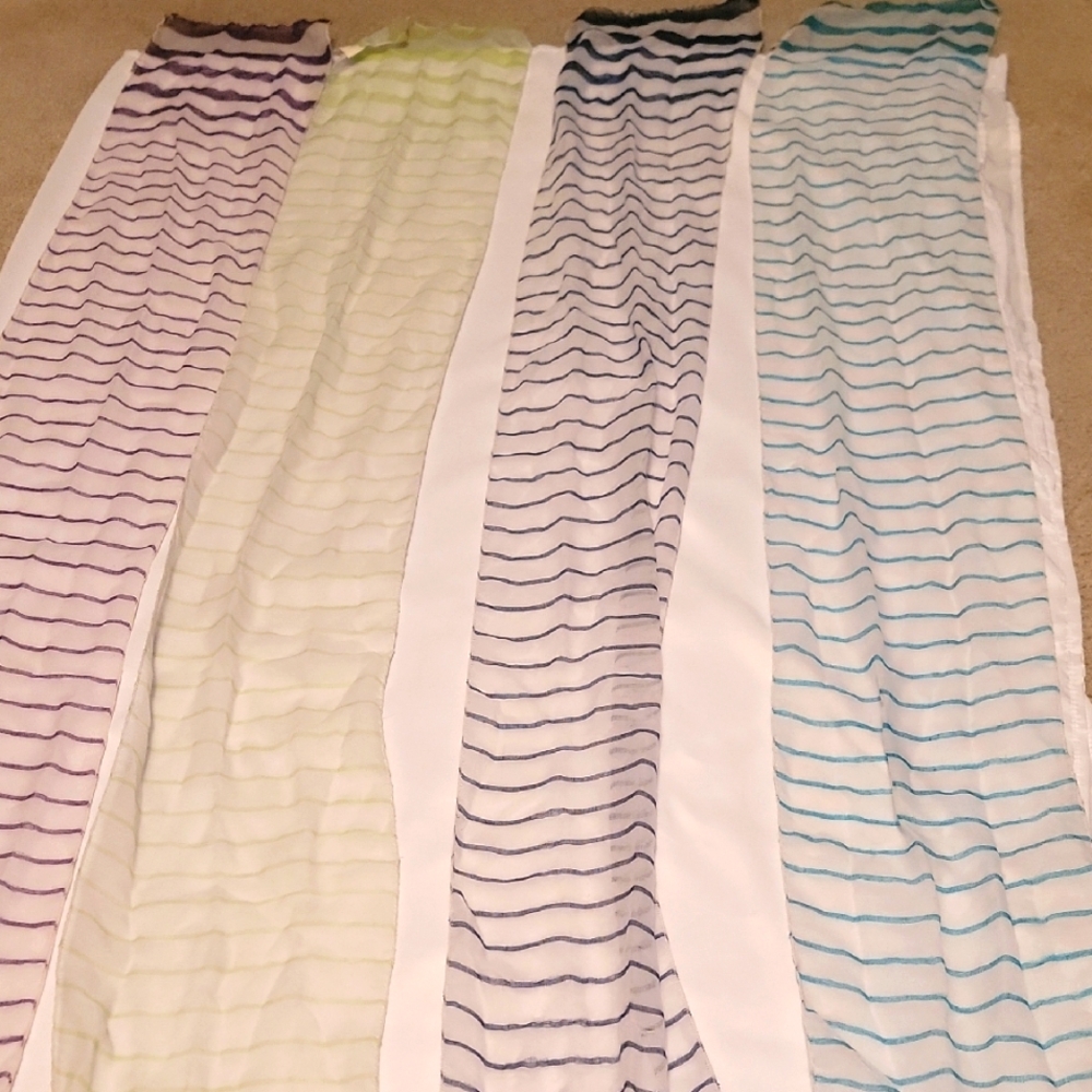 Striped Multicolor Scarves Set